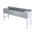 Thumbnail image #1 for Sapphire Manufacturing 4-Compartment Stainless Steel Underbar Sink with Left and Right Drainboards, 72 Inch Wide