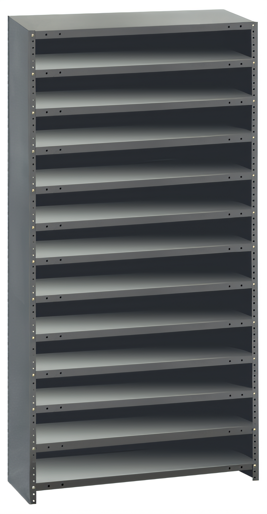 Product image #1 for Quantum Closed Heavy-Duty Stationary Wire Shelving Unit, 12 x 36 x 75 Inches, 13 Shelves, 400 lb. per Shelf