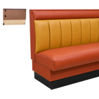 Thumbnail image #1 for ATSMFG ATS AT&S-ASWB-W48-6CHHR GR8 William Wall Booth, 48" high, 6-channel with Headroll back, removable sinuous spring seat with connecting links