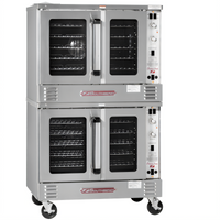 Southbend Platinum Double-Deck Gas Convection Oven, Bakery Depth, Independent Doors, Solid State Controls