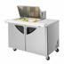 Thumbnail image #1 for Turbo Air Super Deluxe 48-Inch Two-Section Mega Top Sandwich/Salad Prep Table with 12-Pan Opening and 2 Doors