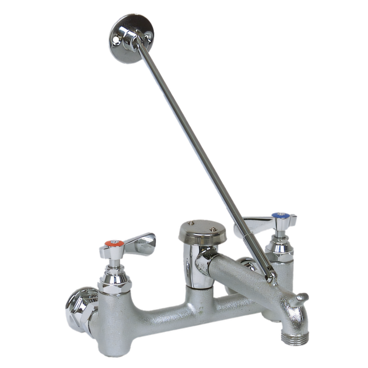 Product image #1 for John Boos 8-Inch Center Wall-Mount Service Sink Faucet with Vacuum Breaker Nozzle and Pail Hook