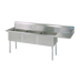 Thumbnail image #1 for Three-Compartment Stainless Steel Sink with Right Drainboard, 18