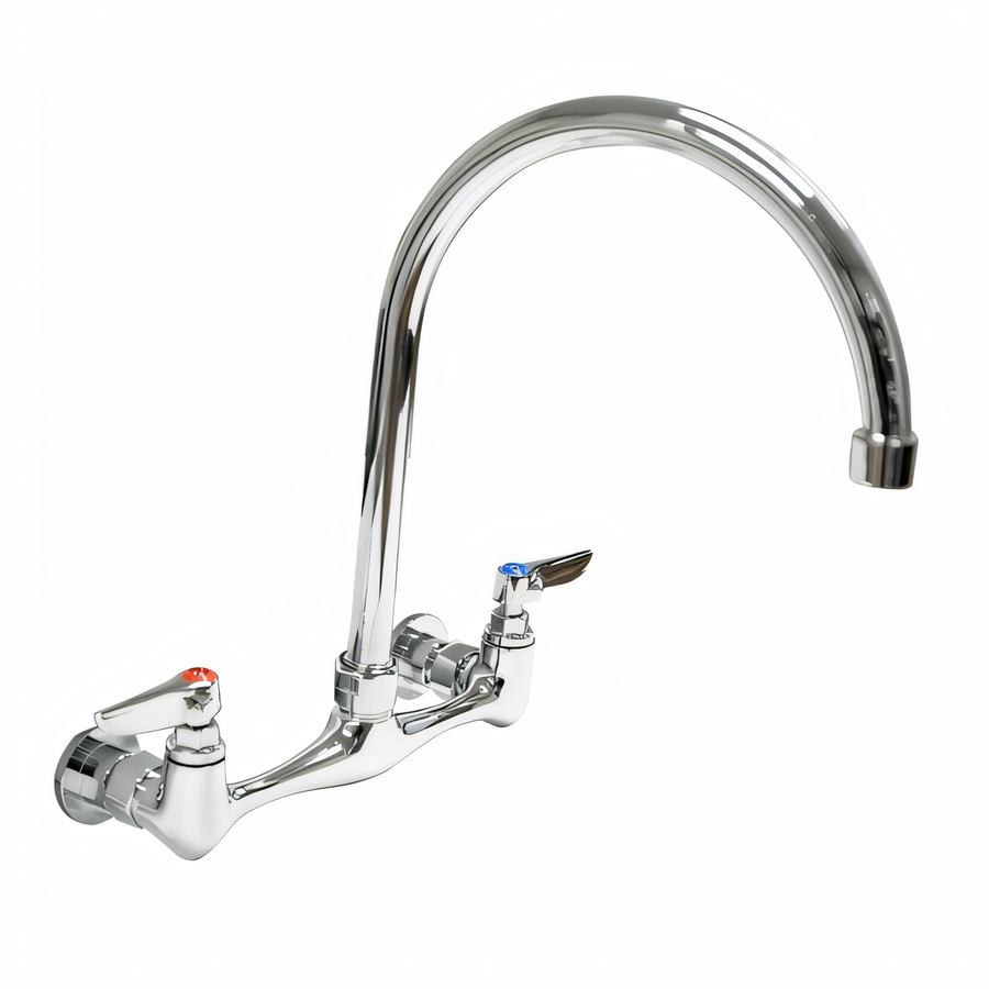 Product image #1 for Omcan Gooseneck Tub Sink Faucet, Wall Mounted, 8-Inch Centers