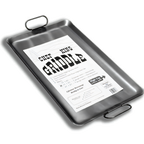Thumbnail image #1 for Klinger's Trading Rocky Mountain Cookware RM1423 Add-On Griddle Top, 14 x 23 in, 2-Burner, 3/16 in Steel