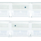 Thumbnail image #1 for Quantum HNS210CL Hang-and-Stack Bin Kit with 6 Clear Bins and 2 Bin Rails, 5-3/8 x 4-1/8 x 3 in Bins