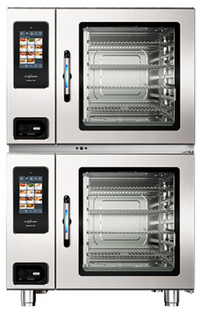 Alto-Shaam Prodigi Pro Full-Size Double-Stack Boilerless Natural Gas Combi Oven/Steamer with Mobile Base