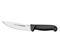 Mundial 6-Inch Wide Curved Skinning Knife with Black Polypropylene Handle