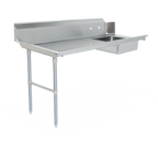 Thumbnail image #1 for Steel Works Stainless SWSDT-60L 60-Inch Left-to-Right Soiled Dish Table with Pre-Rinse Bowl, 16-Gauge 304 Stainless Steel, 9-Inch Splash