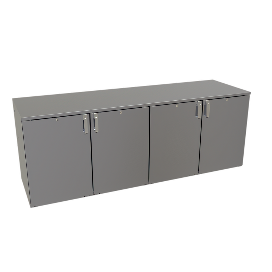 Product image #1 for One-Zone Remote Low-Profile Back Bar Cooler, 80-Inch, 4-Section