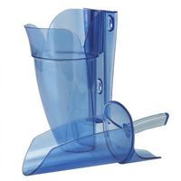 Saf-T-Scoop Guardian System Ice Scoop and Holder, 64-86 oz, Blue