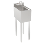 Thumbnail image #1 for Krowne Silver Series 18-1C One-Compartment Freestanding Underbar Bar Sink with Faucet, 12-Inch Wide, 304 Stainless Steel, 3-Inch Backsplash