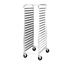 Thumbnail image #1 for Metro Single-Section Mobile End-Load Aluminum Pan Rack for 18 Full-Size Pans