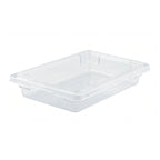 Thumbnail image #1 for Winco PFSH-3 Half-Size Clear Polycarbonate Food Storage Box, 3-1/2" Deep, 1.75 Gallon Case of 12