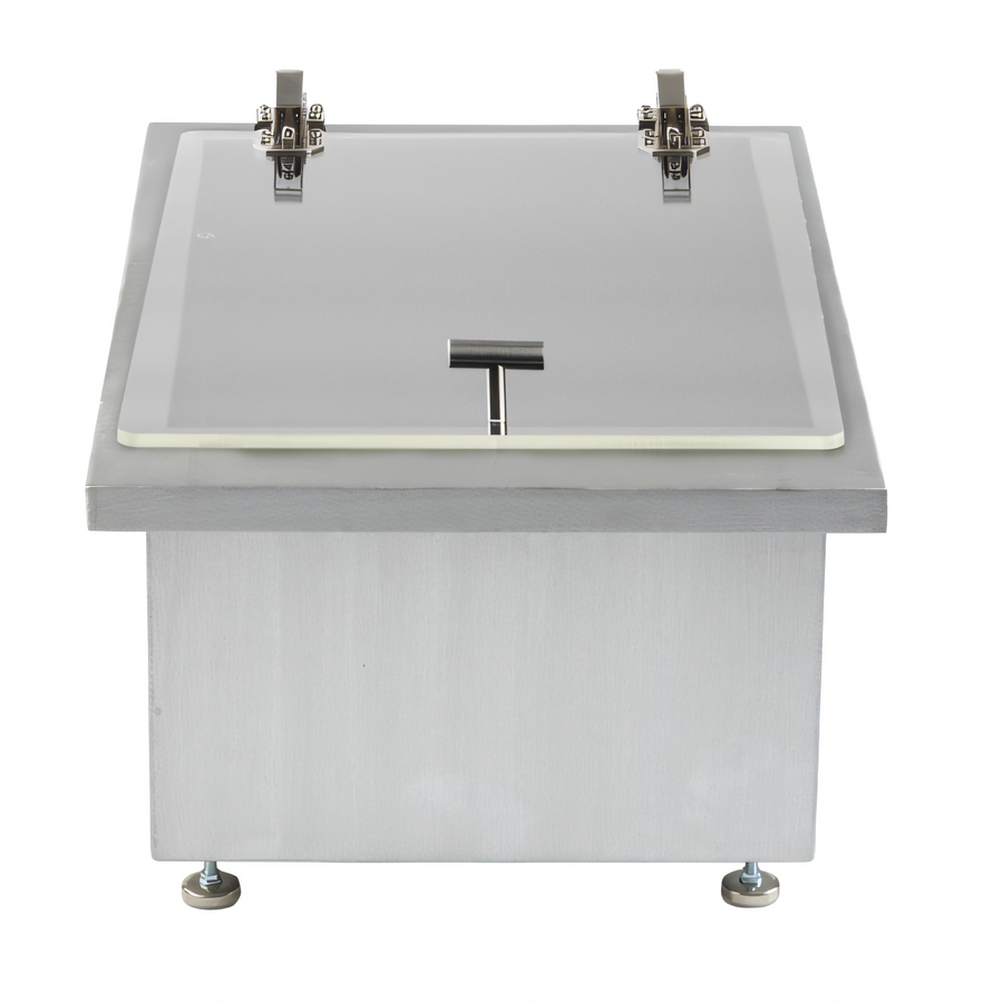 Product image #1 for Portable Insulated Single Ice Well with Acrylic Lid, Fits 1 Full-Size Template, Brushed Copper Aluminum