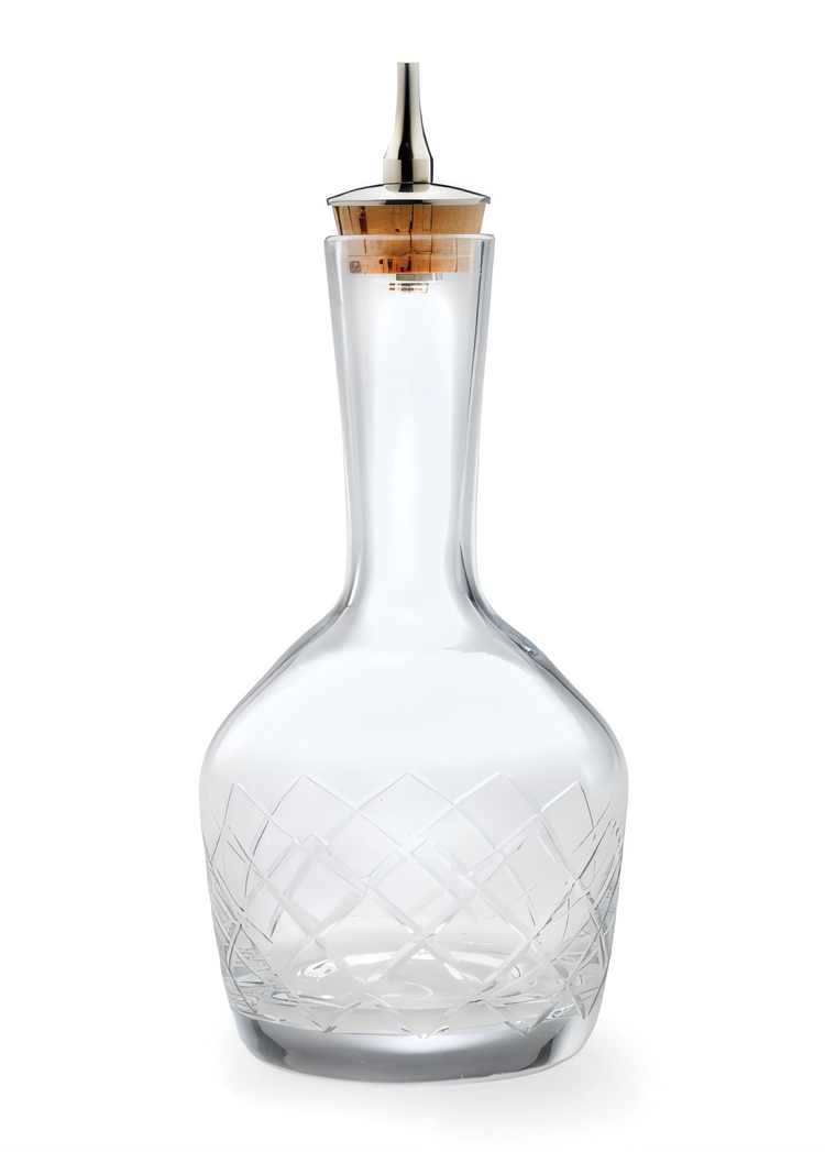 Product image #1 for Barfly Contemporary Glass Bitters Bottle with Stainless Steel Dasher Top and Cork, 6.8 oz.