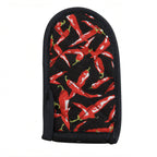 Thumbnail image #1 for Winco HDH-6C Cotton Pan Handle Sleeve, Chili Pepper Design, Heat-Resistant to 250°F, 3-1/2 x 6-1/2 Inches Case of 24