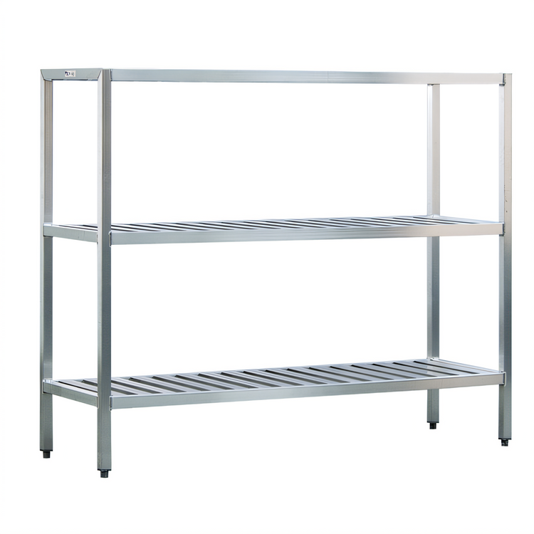Product image #1 for New Age 1048TB T-Bar Series 3-Tier Cantilevered Aluminum Shelving Unit