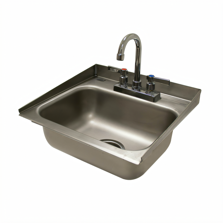 Product image #1 for Advance Tabco Drop-In 1-Compartment Sink with Gooseneck Faucet, 14 x 10 x 5 Bowl, 304 Stainless Steel