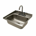 Thumbnail image #1 for Advance Tabco Drop-In 1-Compartment Sink with Gooseneck Faucet, 14 x 10 x 5 Bowl, 304 Stainless Steel