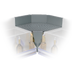 Thumbnail image #1 for Advance Tabco Prestige 20-Inch 90° Inside Corner Underbar Filler with Perforated Drainboard Top