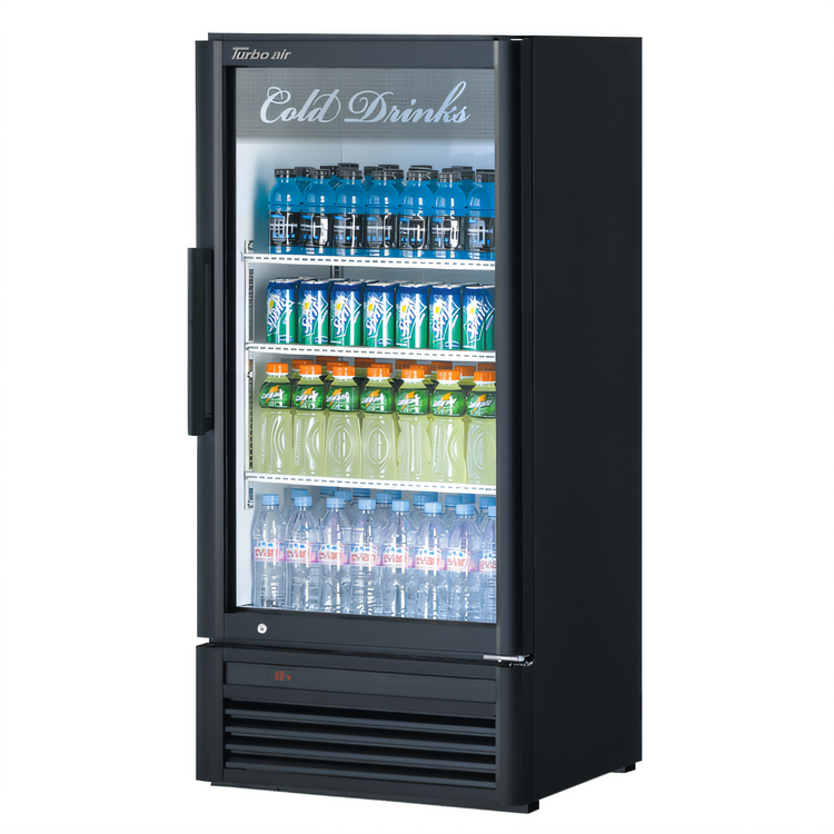 Product image #1 for Turbo Air Super Deluxe One-Section Glass Door Merchandiser Refrigerator, 8.12 Cu. Ft., Self-Contained, Bottom-Mount, White