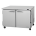 Thumbnail image #1 for Turbo Air PRO Series Two-Section Undercounter Freezer, 12.2 Cu. Ft., Solid Doors, Stainless Steel
