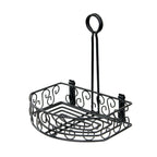 Thumbnail image #1 for Winco WBKH-6SB Black Wire Flat-Back Condiment Caddy, 1 Compartment, 8-1/4 x 6-1/4 x 9 Inches Case of 12