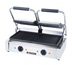 Thumbnail image #1 for Adcraft SG-813 Double Countertop Electric Sandwich Grill with Grooved Cast Iron Plates