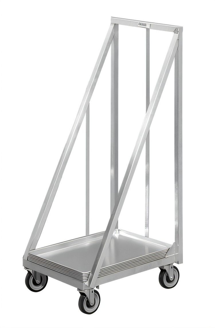 Product image #2 for Heavy-Duty Aluminum Bun Pan / Dough Box Dolly, 100-Pan Capacity, 5-Inch Swivel Casters