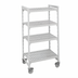 Thumbnail image #2 for Cambro Camshelving Premium High Density Mobile Solid Starter Unit, 4-Shelf, 21 x 54 x 75-1/4 Inches, Speckled Gray
