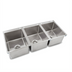 Thumbnail image #1 for John Boos Pro-Bowl 3-Compartment Stainless Steel Drop-In Sink with Deck-Mount Faucet Holes, 56 x 25 x 12 Inches