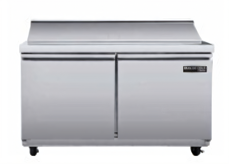 Product image #1 for Maxx Cold V-Series 48-Inch Megatop Salad and Sandwich Prep Table, 12.8 Cu. Ft., 2 Solid Doors
