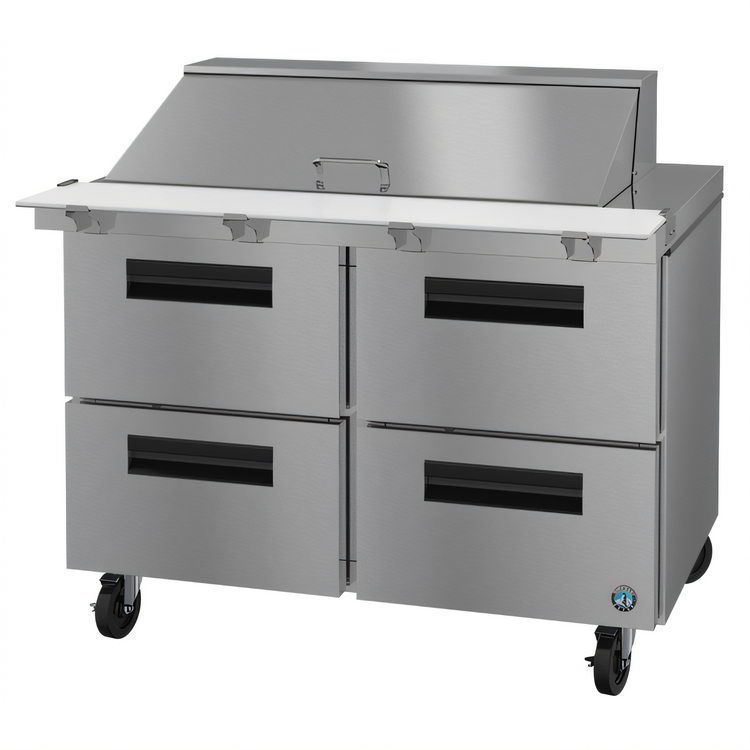 Product image #1 for Hoshizaki Steelheart SR48B-18MD4 48-Inch Two-Section Mega Top Reach-In Prep Refrigerator with 4 Drawers