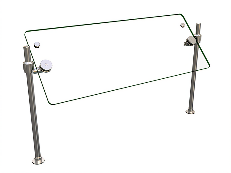 Product image #1 for Hatco Flav-R-Shield ORBIT360-36 Single-Sided Self-Service Sneeze Guard / Food Shield, Single-Bay, 36-Inch Wide, Adjustable 2-14-Inch Deep