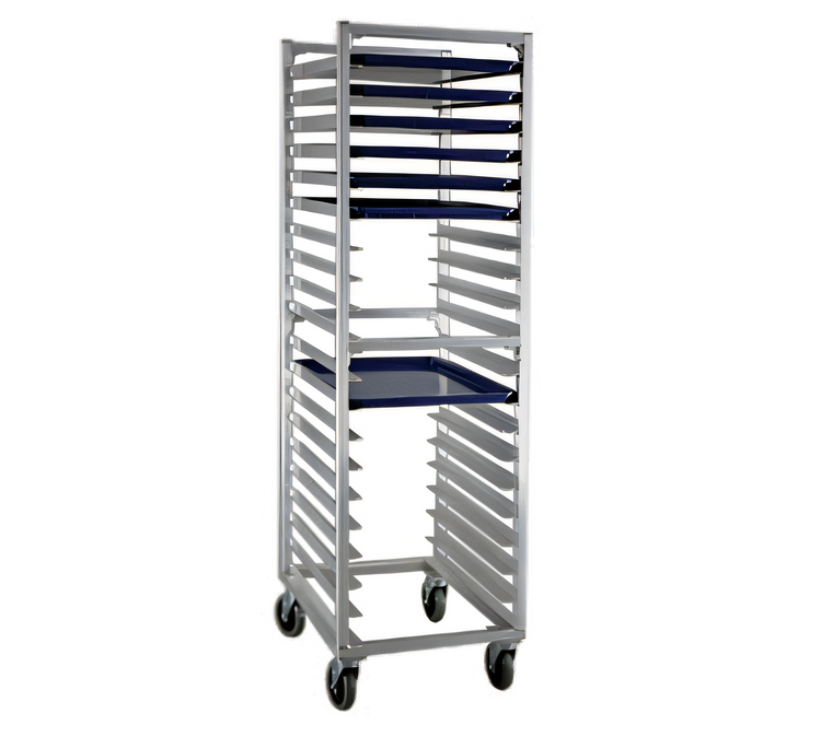 Product image #1 for New Age Full-Height Mobile Aluminum Bun Pan Rack, End Loading, 20-Pan Capacity
