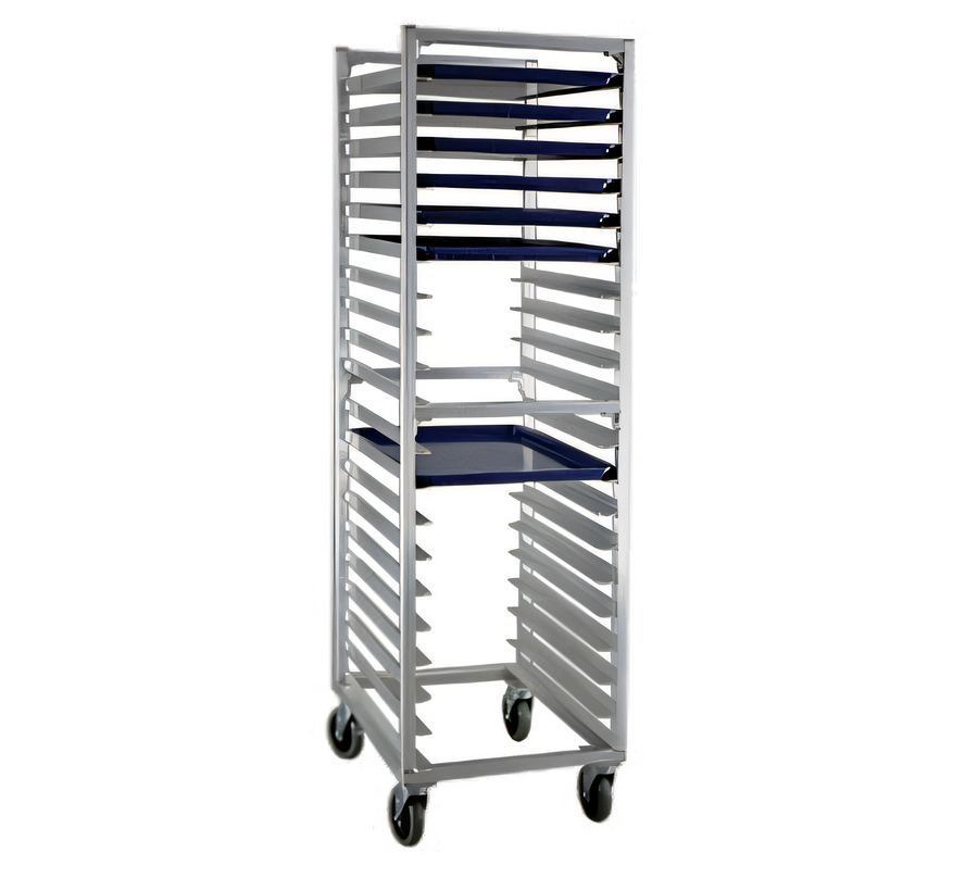 Product image #1 for New Age Full-Height Mobile Aluminum Bun Pan Rack, End Loading, 20-Pan Capacity