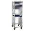Thumbnail image #1 for New Age Full-Height Mobile Aluminum Bun Pan Rack, End Loading, 20-Pan Capacity