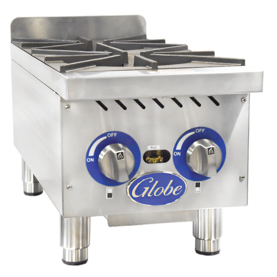 Product image #1 for Globe 12-Inch 2-Burner Gas Countertop Hot Plate