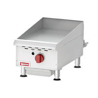 Omcan USA Countertop Gas Griddle with 15-Inch x 20-Inch Cooking Area, 30,000 BTU