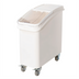 Thumbnail image #1 for Winco 21 Gallon Mobile Dry Ingredient Bin with Clear Sliding Lid, Scoop, and Casters