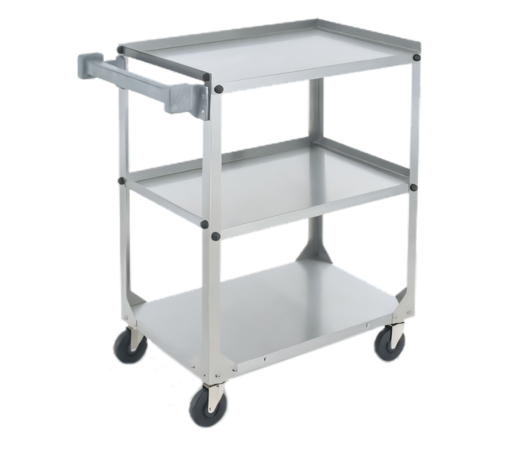Product image #1 for Vollrath Heavy-Duty Stainless Steel 3-Shelf Utility Bus Cart, 400 lb Capacity