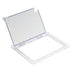 Thumbnail image #1 for Winco SP7200H Hinged Clear Polycarbonate 1/2-Size Steam Pan Cover with Spoon Slot