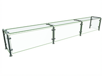 Hatco Flav-R-Shield EP12 Single-Sided Full-Service Pass-Over Food Shield, 3 Bays, 108-Inch Wide