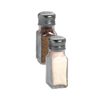 American Metalcraft Paneled Glass Salt and Pepper Shaker with Stainless Steel Mushroom Cap, 2 oz., 4 Inch High