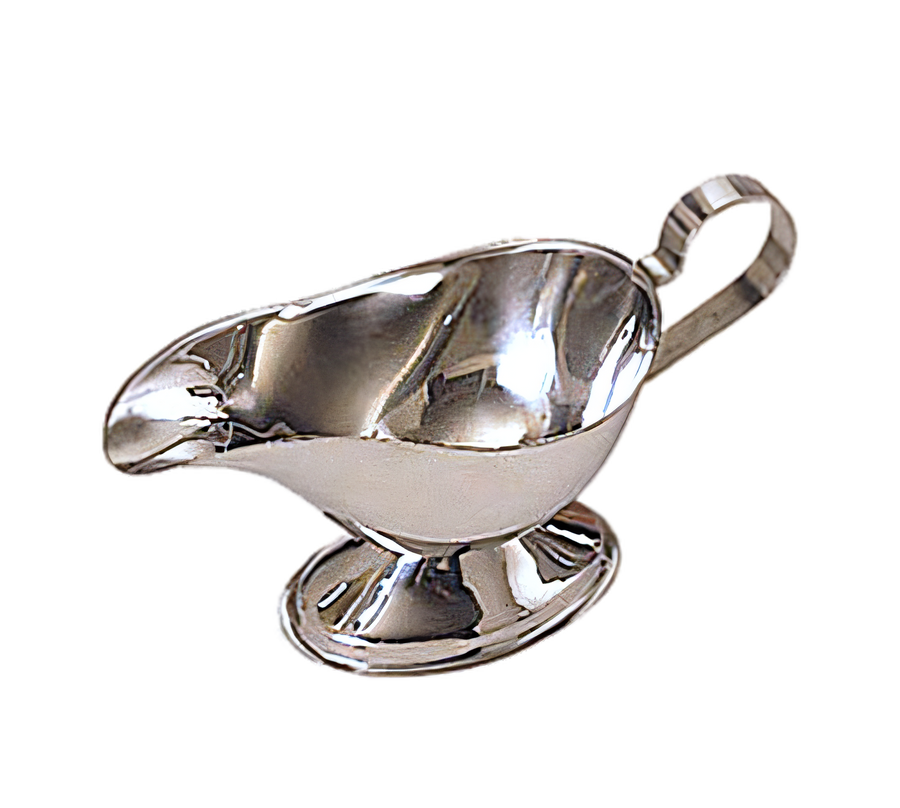 Product image #1 for American Metalcraft 3 oz Stainless Steel Gravy Boat with Flat Loop Handle and Tapered Spout