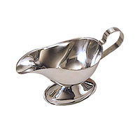 American Metalcraft 3 oz Stainless Steel Gravy Boat with Flat Loop Handle and Tapered Spout