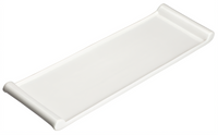 Winco Ardesia Paredes Bright White Rectangular Porcelain Platter, 16-1/4 x 5 Inches, Narrow Rim