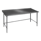 Thumbnail image #1 for Eagle Group Budget Series UT2448GTB 48 x 24 in Stainless Steel Work Table with 1-1/2 in Rear Up-Turn, Galvanized Open Base