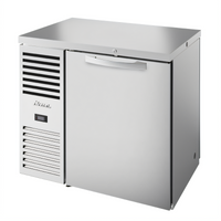True Premier Bar 36-Inch Pass-Thru Single-Zone Back Bar Cooler with 2 Solid Locking Doors